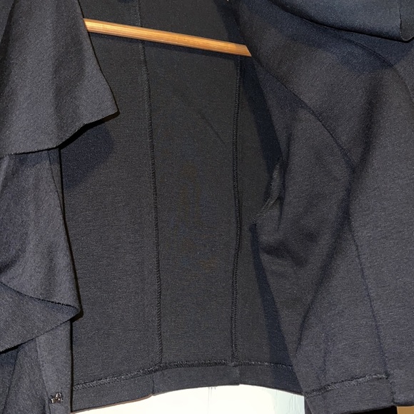 🖤 Brand New! INC Black Knit Ruffle Collar Jacket - Picture 7 of 8